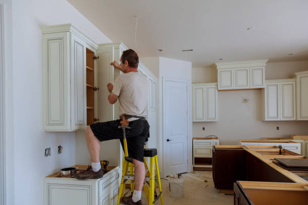 Kitchen island installation in Spicewood by JMT Kitchen Cabinet
